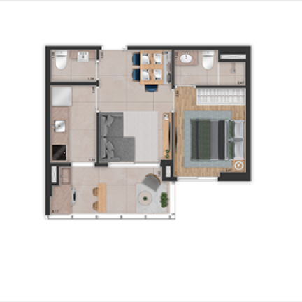 Imagem Apartamento com 1 Quarto à Venda, 38 m² em Brooklin Paulista - São Paulo