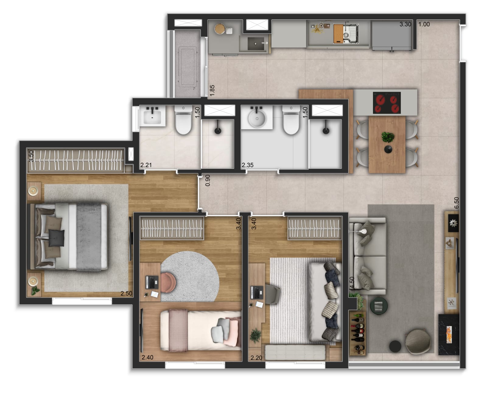 Imagem Apartamento com 3 Quartos à Venda, 72 m² em Chácara Pavoeiro - Cotia Imagem Apartamento com 3 Quartos à Venda, 72 m² em Chácara Pavoeiro - Cotia
