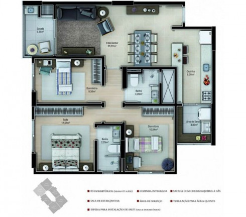 Imagem Apartamento com 3 Quartos à Venda, 160 m² em Centro - Criciúma Imagem Apartamento com 3 Quartos à Venda, 160 m² em Centro - Criciúma