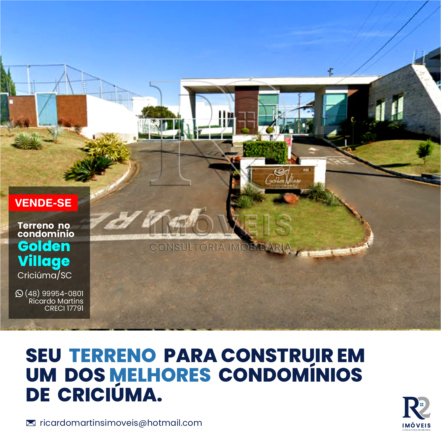 Foto do imóvel Terreno em Condomínio à Venda, 591 m² em Primeira Linha - Criciúma