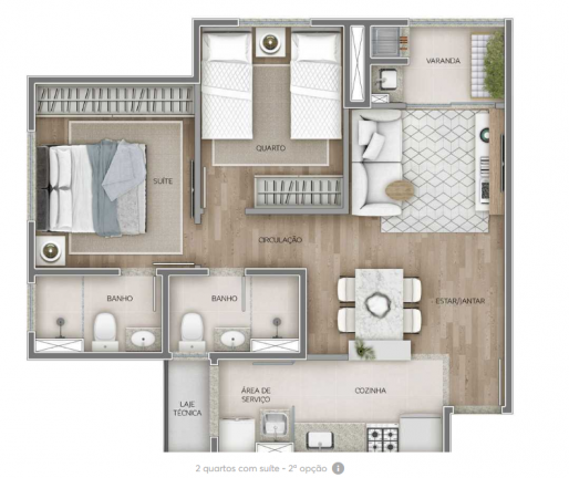 Imagem Apartamento com 2 Quartos à Venda, 52 m² em Paraíso do Morumbi - São Paulo