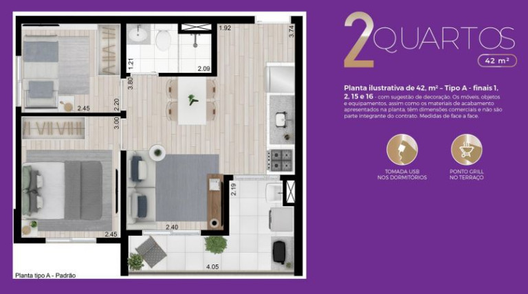 Imagem Apartamento com 2 Quartos à Venda, 41 m² em Remédios - Osasco