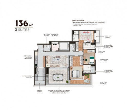 Imagem Apartamento com 3 Quartos à Venda, 136 m² em Jardim Aurélia - São Paulo Imagem Apartamento com 3 Quartos à Venda, 136 m² em Jardim Aurélia - São Paulo