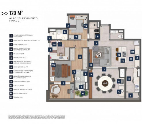 Imagem Apartamento com 3 Quartos à Venda, 120 m² em Santo Amaro - São Paulo Imagem Apartamento com 3 Quartos à Venda, 120 m² em Santo Amaro - São Paulo