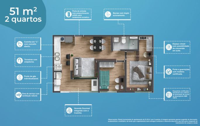 Imagem Apartamento com 2 Quartos à Venda, em Janga - Paulista Imagem Apartamento com 2 Quartos à Venda, em Janga - Paulista