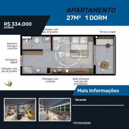 Imagem Apartamento com 1 Quarto à Venda, 27 m² em Vila Mariana - São Paulo