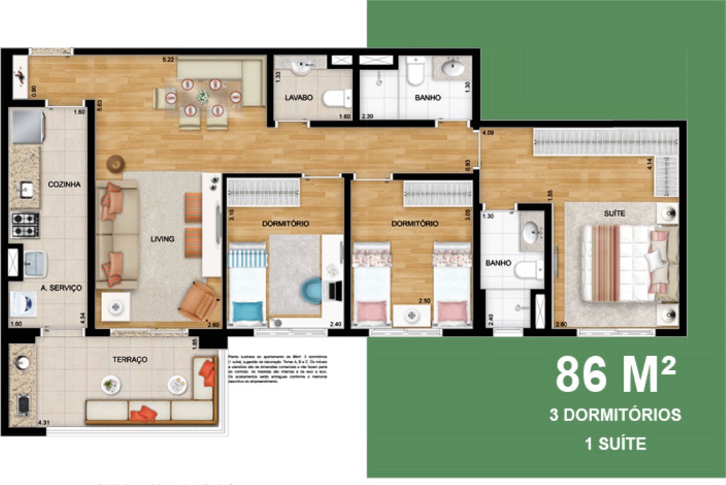Imagem Apartamento com 3 Quartos à Venda, 86 m² em Centro - Diadema