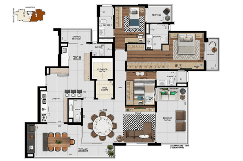 Imagem Apartamento com 3 Quartos à Venda, 161 m² em Campestre - Santo André Imagem Apartamento com 3 Quartos à Venda, 161 m² em Campestre - Santo André