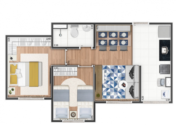 Imagem Apartamento com 2 Quartos à Venda, 42 m²em Vila Nova Cintra - Mogi das Cruzes Imagem Apartamento com 2 Quartos à Venda, 42 m²em Vila Nova Cintra - Mogi das Cruzes