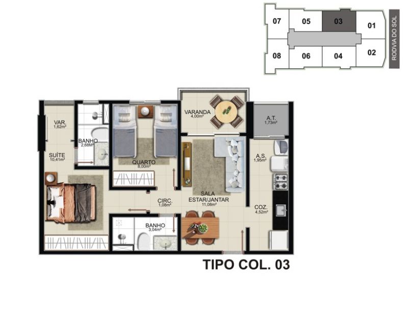 Imagem Apartamento com 2 Quartos à Venda, 65 m² em Praia de Itaparica - Vila Velha