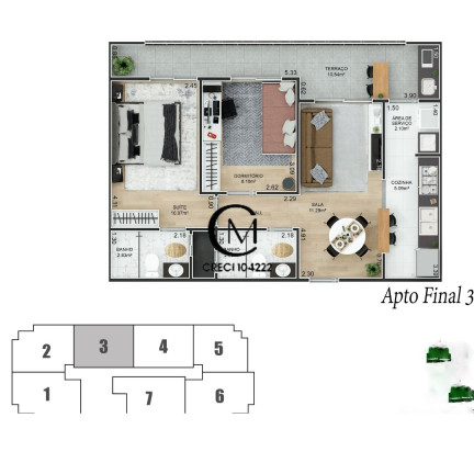 Imagem Apartamento com 2 Quartos à Venda, 64 m² em Boqueirão - Praia Grande