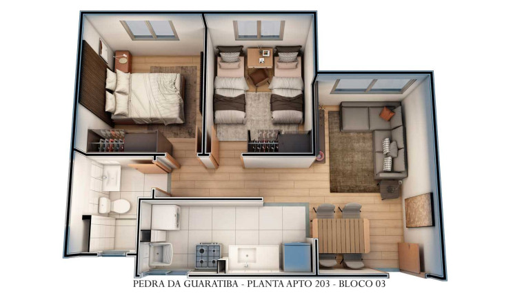 Imagem Apartamento com 2 Quartos à Venda, 44 m² em Guaratiba - Rio de Janeiro