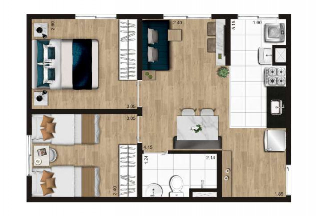 Imagem Apartamento com 2 Quartos à Venda, 40 m² em Jardim Santo Antônio - São Paulo