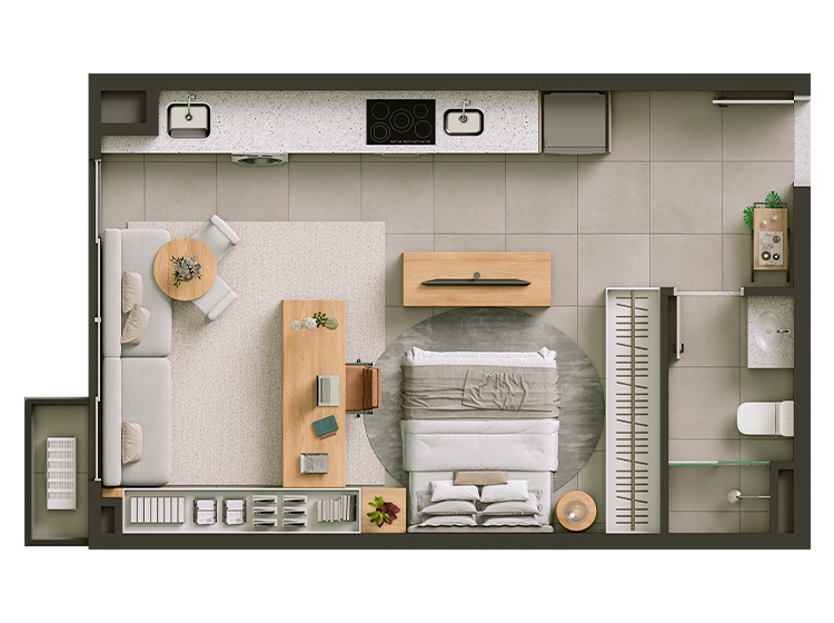 Imagem Apartamento com 1 Quarto à Venda, 42 m²em Vila Nossa Senhora do Bonfim - São José do Rio Preto Imagem Apartamento com 1 Quarto à Venda, 42 m²em Vila Nossa Senhora do Bonfim - São José do Rio Preto