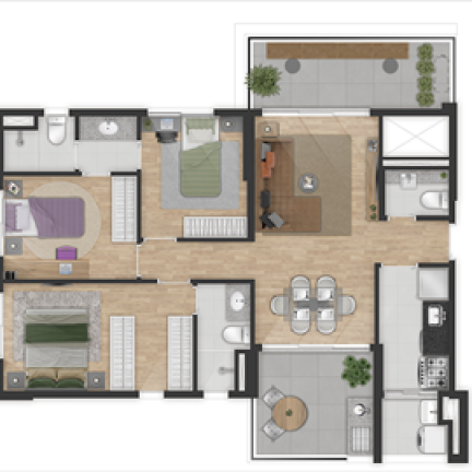 Imagem Apartamento com 3 Quartos à Venda,  em Jardim das Acácias - São Paulo
