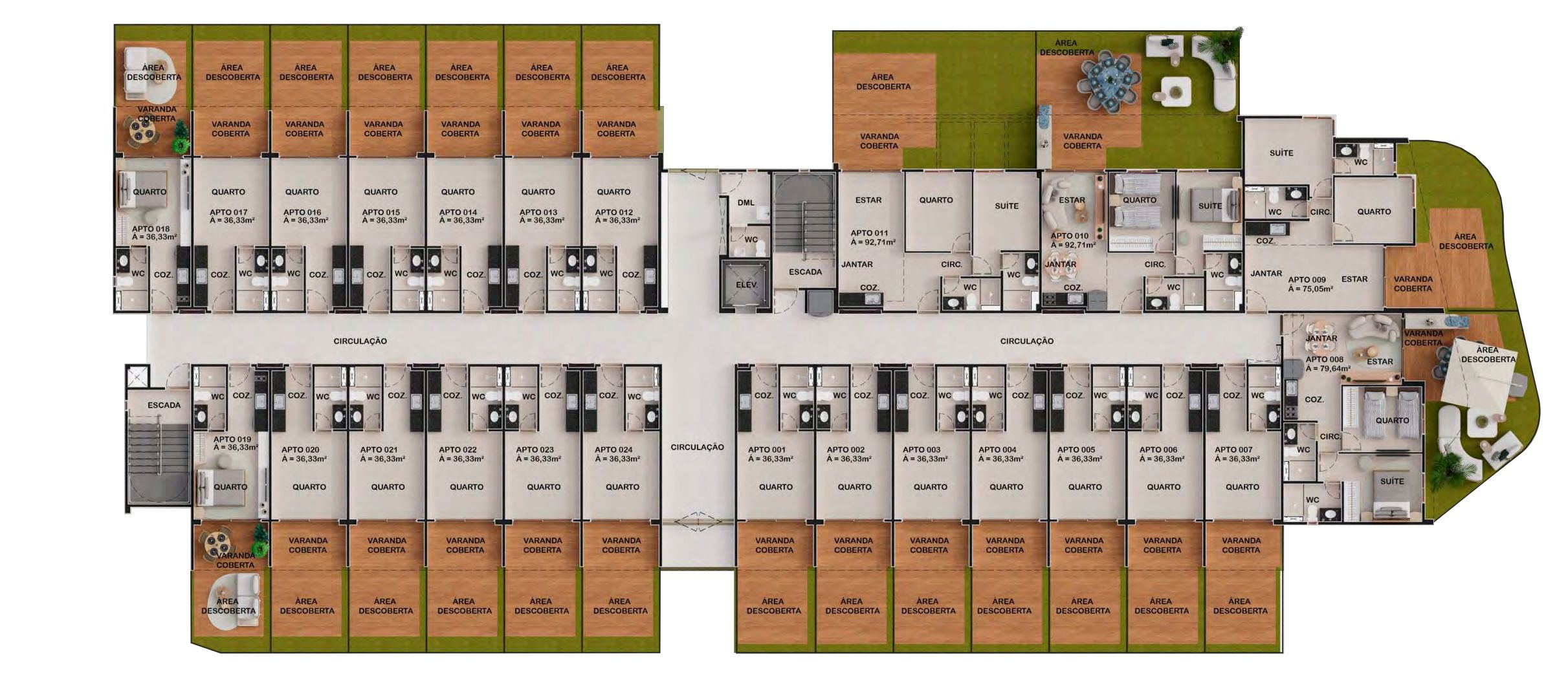 Imagem Apartamento com 1 Quarto à Venda, 31 m²em Muro Alto - ipojuca