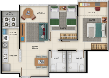 Imagem Apartamento com 2 Quartos à Venda, 59 m² em Praia de Itaparica - Vila Velha Imagem Apartamento com 2 Quartos à Venda, 59 m² em Praia de Itaparica - Vila Velha