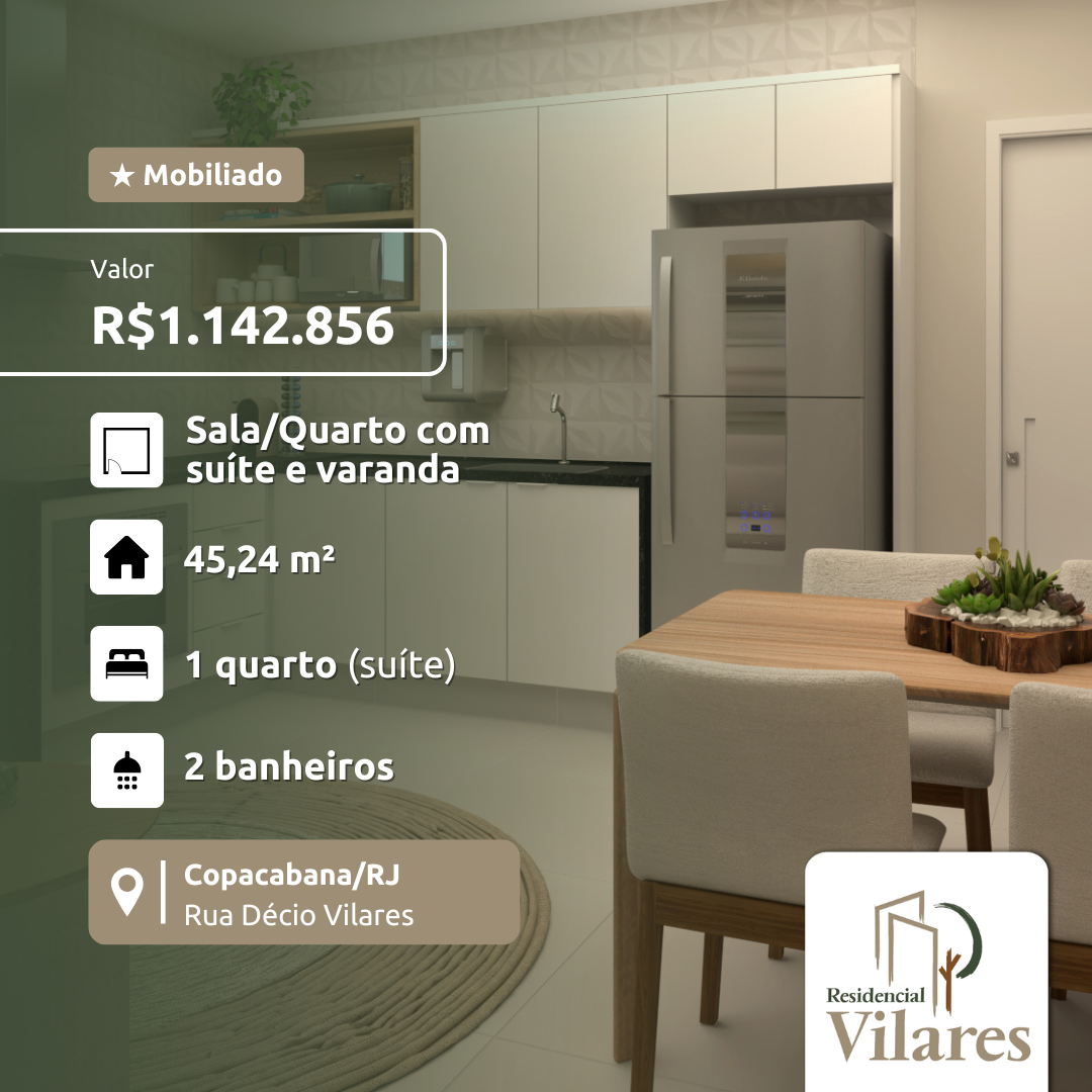 Imagem Apartamento com 1 Quarto à Venda, 33 m²em Copacabana - Rio de Janeiro Imagem Apartamento com 1 Quarto à Venda, 33 m²em Copacabana - Rio de Janeiro