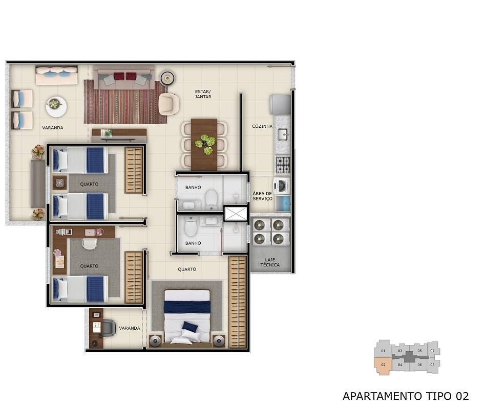 Imagem Apartamento com 2 Quartos à Venda, 59 m² em Praia de Itaparica - Vila Velha Imagem Apartamento com 2 Quartos à Venda, 59 m² em Praia de Itaparica - Vila Velha