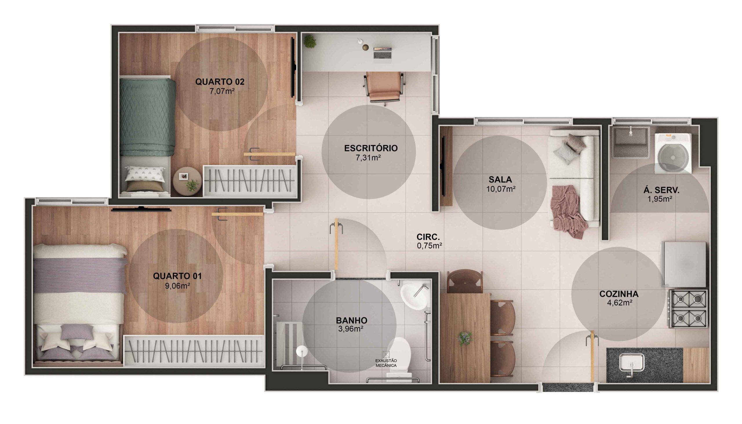 Imagem Apartamento com 2 Quartos à Venda, 43 m² em Vale Encantado - Vila Velha