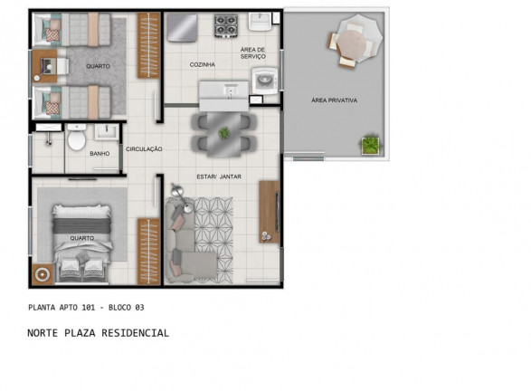 Imagem Apartamento com 2 Quartos à Venda, 50 m² em Pajuçara - Natal