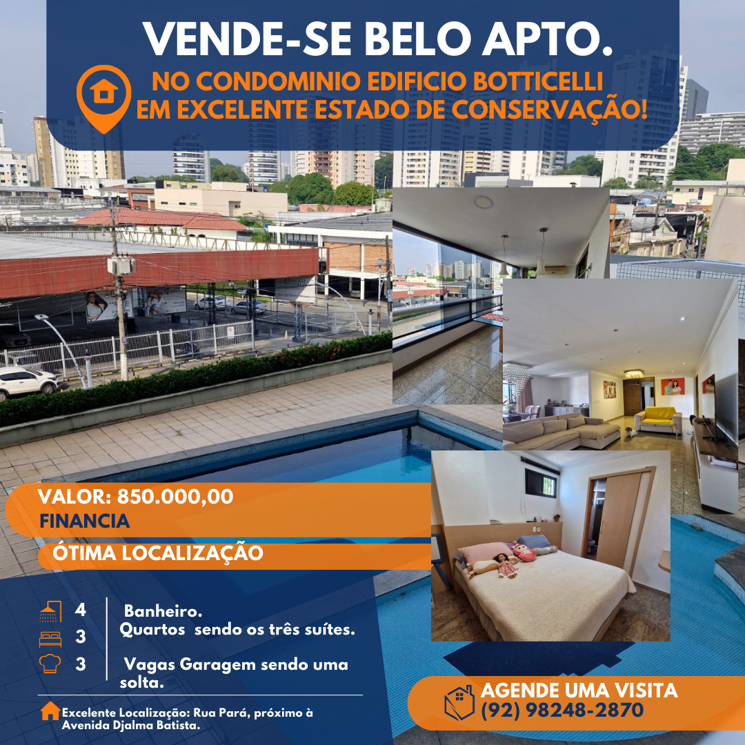 Apartamento com 3 Quartos à Venda, 234 m²em São Geraldo - Manaus