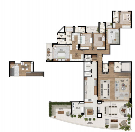 Imagem Apartamento com 4 Quartos à Venda, 336 m² em Green Valley Alphaville - Barueri