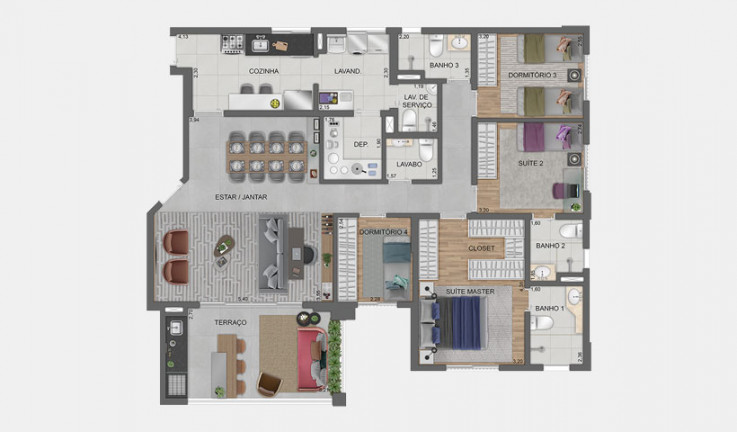 Imagem Apartamento com 4 Quartos à Venda, 132 m² em City América - São Paulo