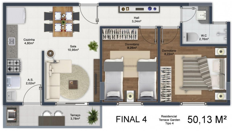 Imagem Apartamento com 2 Quartos à Venda, 56 m² em Mirim - Praia Grande