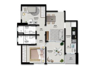 Imagem Apartamento com 2 Quartos à Venda, 59 m² em Jockey de Itaparica - Vila Velha