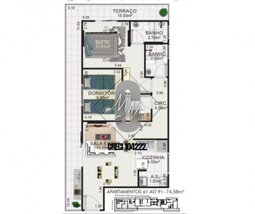 Imagem Apartamento com 1 Quarto à Venda,  em Guilhermina - Praia Grande