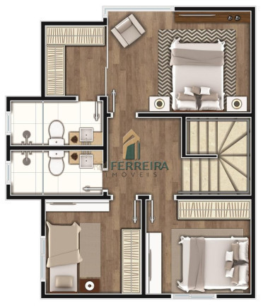 Imagem Sobrado com 3 Quartos à Venda, em Boa Vista - Curitiba Imagem Sobrado com 3 Quartos à Venda, em Boa Vista - Curitiba