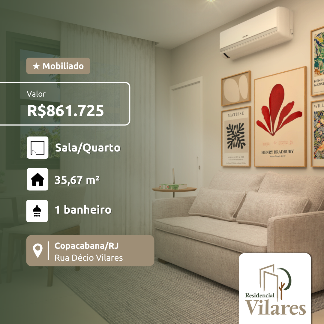 Imagem Apartamento com 1 Quarto à Venda, 33 m²em Copacabana - Rio de Janeiro Imagem Apartamento com 1 Quarto à Venda, 33 m²em Copacabana - Rio de Janeiro