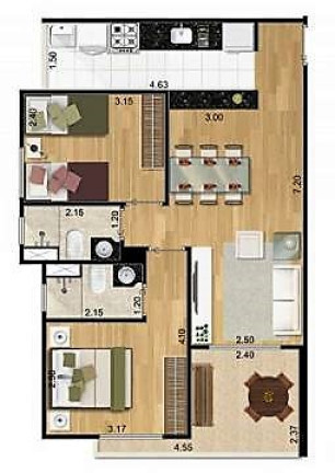 Imagem Apartamento com 2 Quartos à Venda,  em Vila Firmiano Pinto - São Paulo