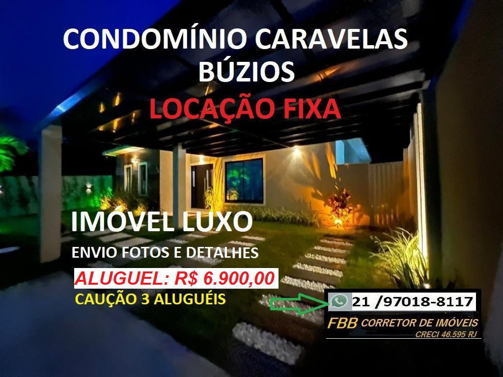 Imagem Casa de Condomínio com 2 Quartos para Alugar, 450 m² em Caravelas - Armação dos Búzios Imagem Casa de Condomínio com 2 Quartos para Alugar, 450 m² em Caravelas - Armação dos Búzios
