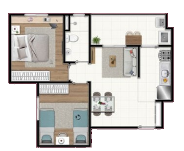 Imagem Apartamento com 2 Quartos à Venda, 49 m²em Mogi Moderno - Mogi das Cruzes Imagem Apartamento com 2 Quartos à Venda, 49 m²em Mogi Moderno - Mogi das Cruzes