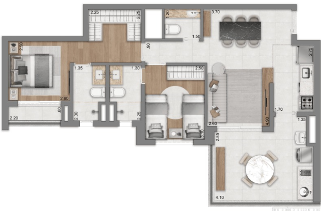 Imagem Apartamento com 3 Quartos à Venda, 94 m²em Jardim das Acácias - São Paulo