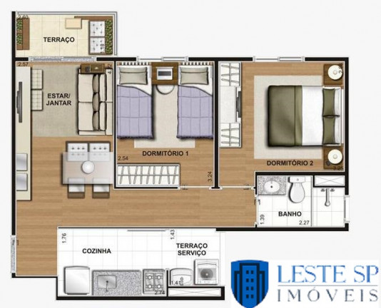 Imagem Apartamento com 2 Quartos à Venda, 47 m² em Jardim Colonial - São Paulo Imagem Apartamento com 2 Quartos à Venda, 47 m² em Jardim Colonial - São Paulo