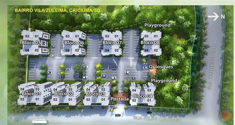Imagem Apartamento com 2 Quartos à Venda, 52 m² em Vila Zuleima - Criciúma Imagem Apartamento com 2 Quartos à Venda, 52 m² em Vila Zuleima - Criciúma