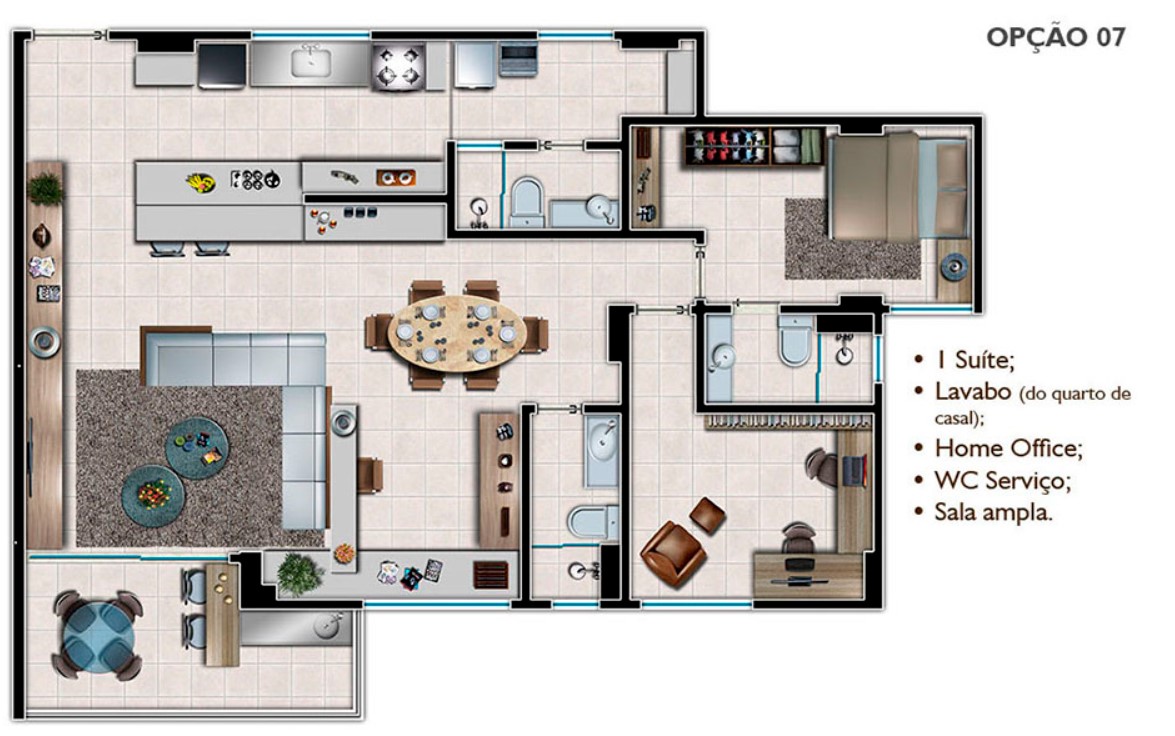 Imagem Apartamento com 3 Quartos à Venda, 107 m² em Centro - Eusébio