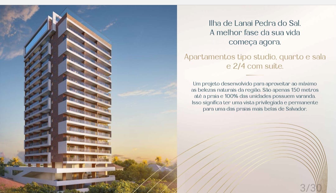Imagem Apartamento com 1 Quarto à Venda, 28 m² em Itapuã - Salvador