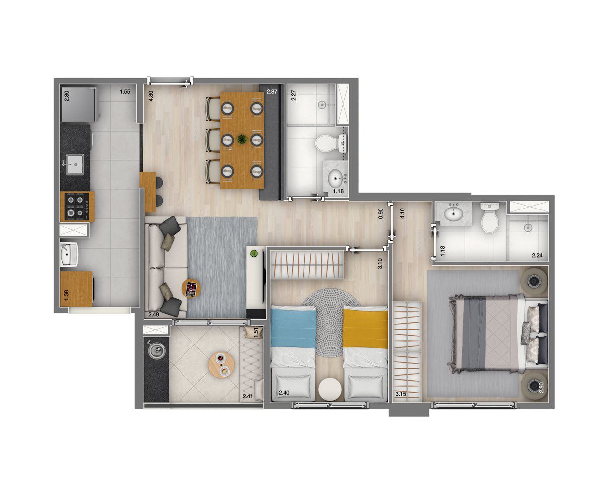 Imagem Apartamento com 3 Quartos à Venda, 74 m²em Vila Andrade - São Paulo