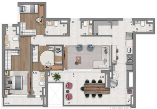 Imagem Apartamento com 3 Quartos à Venda, 94 m²em Jardim das Acácias - São Paulo