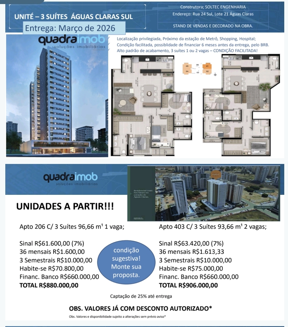 Imagem Apartamento com 1 Quarto à Venda, 30 m²em Sul (Águas Claras) - Brasília Imagem Apartamento com 1 Quarto à Venda, 30 m²em Sul (Águas Claras) - Brasília