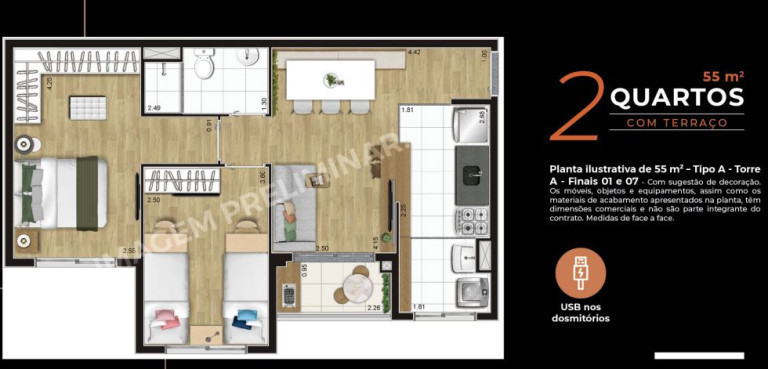 Imagem Apartamento com 2 Quartos à Venda, 55 m² em Enseada - Guarujá