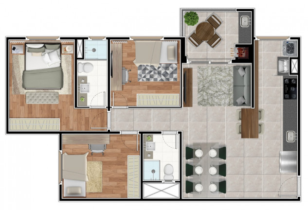 Imagem Apartamento com 3 Quartos à Venda, 83 m² em Casa Branca - Santo André Imagem Apartamento com 3 Quartos à Venda, 83 m² em Casa Branca - Santo André