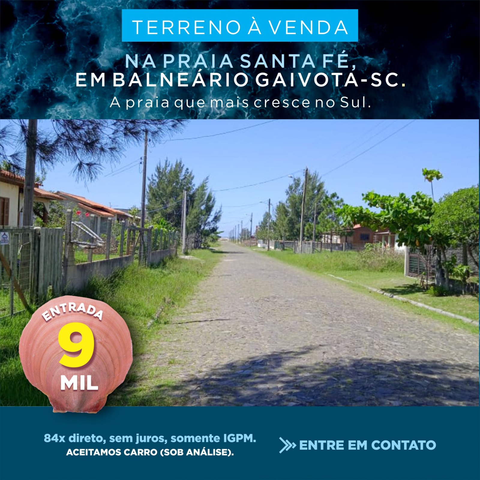 Imagem Terreno à Venda, 360 m²em Loteamento Santa Fé - Balneário Gaivota Imagem Terreno à Venda, 360 m²em Loteamento Santa Fé - Balneário Gaivota