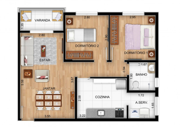 Imagem Apartamento com 2 Quartos à Venda, 61 m² em Vila São Geraldo - São Paulo Imagem Apartamento com 2 Quartos à Venda, 61 m² em Vila São Geraldo - São Paulo