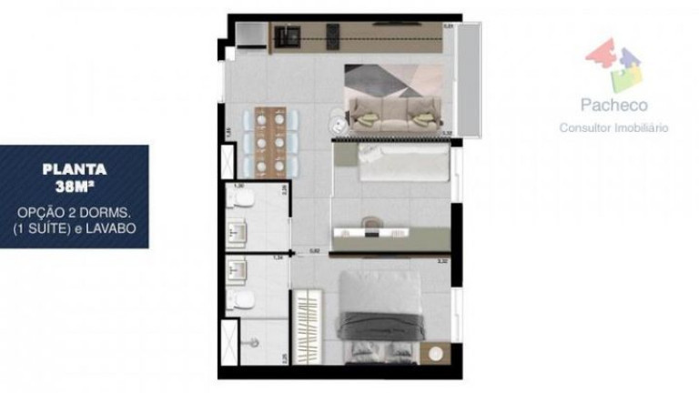 Imagem Apartamento com 2 Quartos à Venda, 38 m² em Vila Pompéia - São Paulo