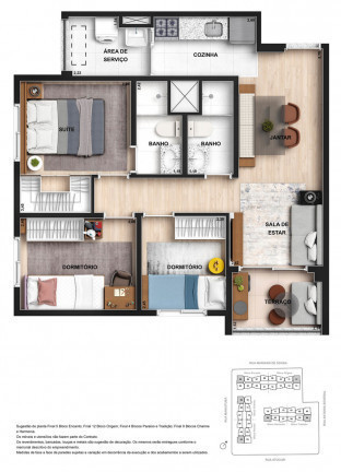 Imagem Apartamento com 2 Quartos à Venda ou Temporada, 51 m²em Chácara Santo Antônio (Zona Leste) - São Paulo